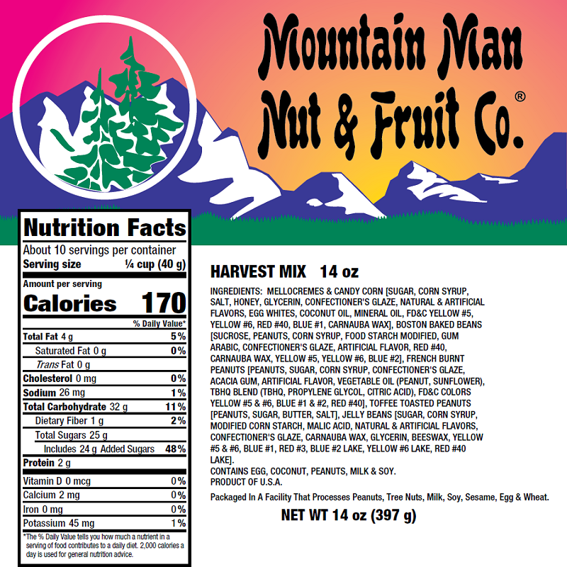 60115 Harvest Mix 14oz Label