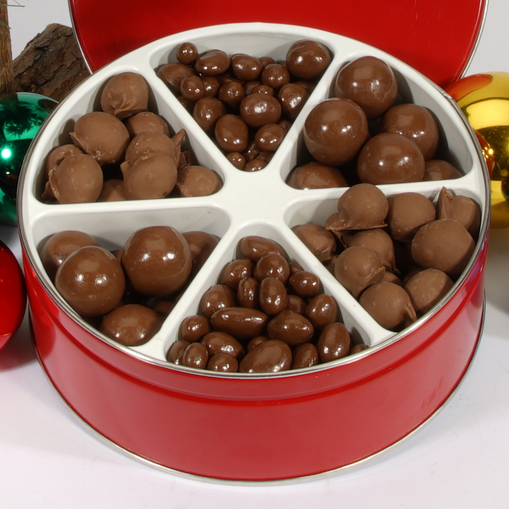 Chocolate Round Divided Tin