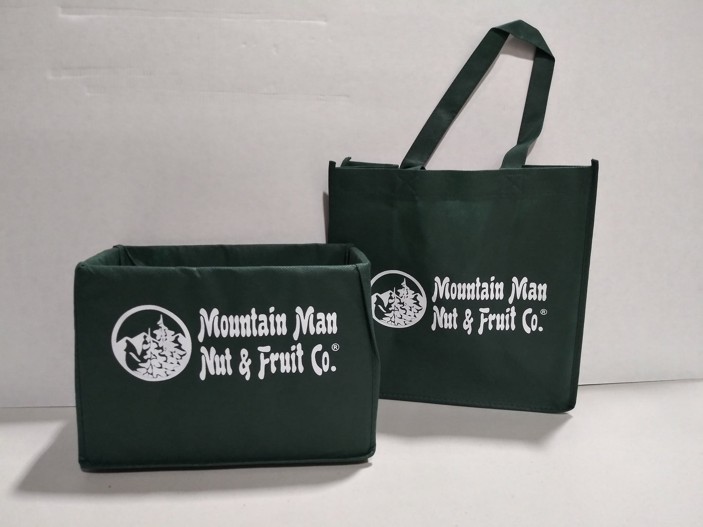 9059 Canvas Shopping Bags Forest Green -empty example