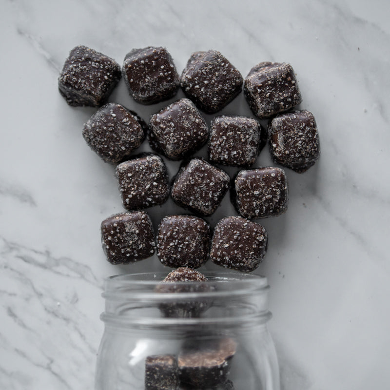 dark chocolate sea salt caramels 