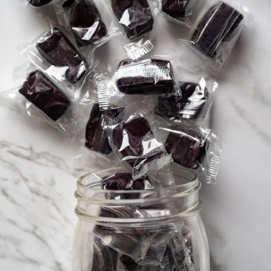 gourmet black licorice caramels