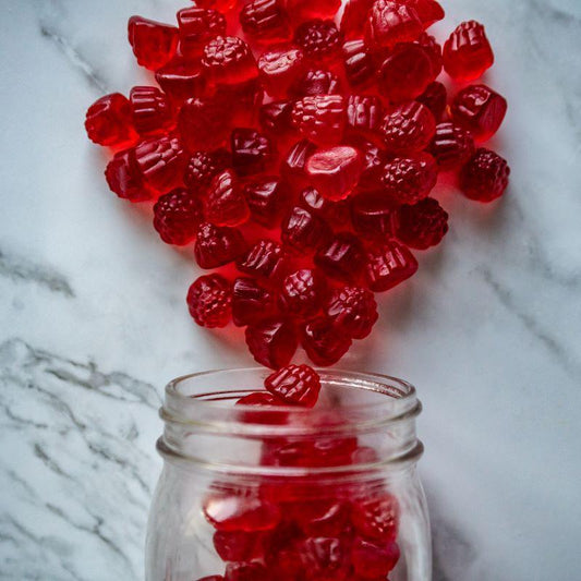 gummy raspberries