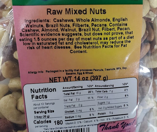raw mixed nuts label pic