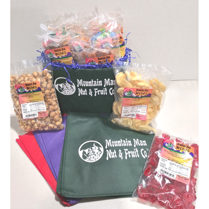 Example of Build Your Own Custom Gift Basket in a Reusable Green Canvas Bag