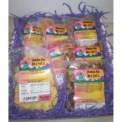 Example of Build Your Own Custom Gift Basket in a Convenient Gift Box (Shows open bottom)