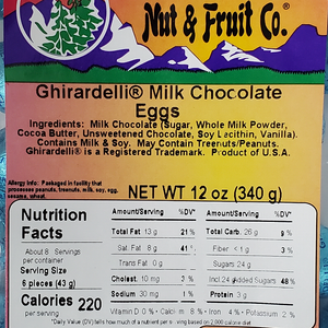 Ghirardelli® Milk Chocolate Egg 12oz Label