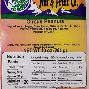 Circus Peanuts 10oz Label