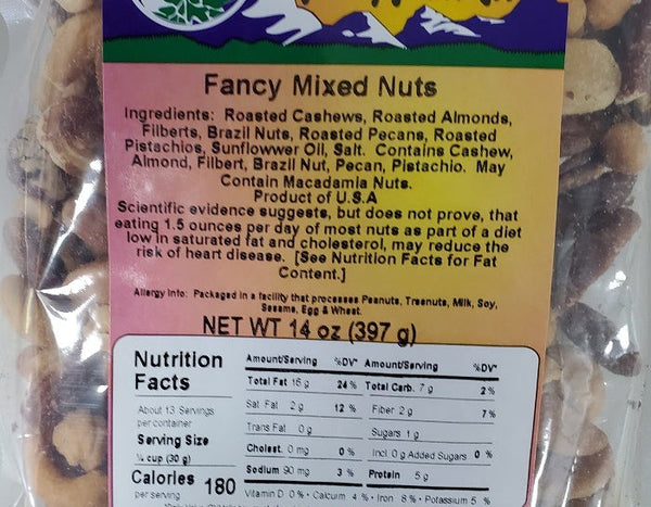 FANCY  MIXED NUTS LABEL