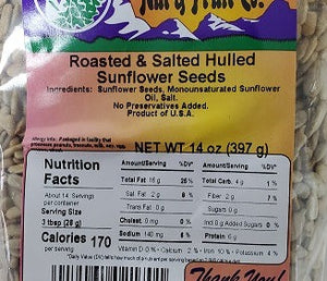 r&s salted hulled sunflower seeds label pic