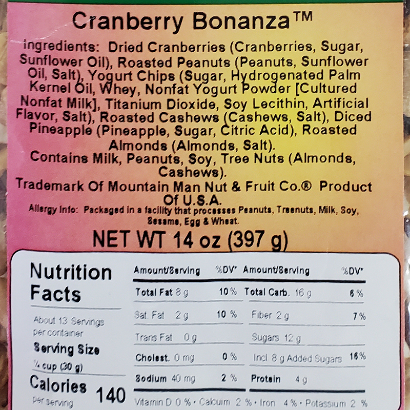 4010 Cranberry Bonanza 14oz Label