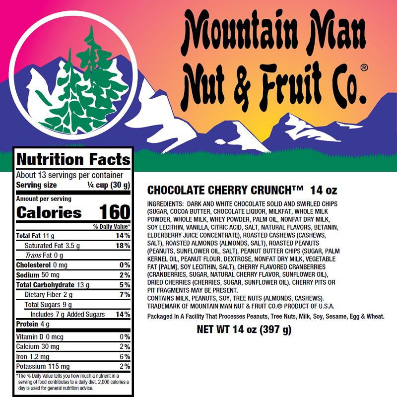 4025 Chocolate Cherry Crunch™ 14oz Label