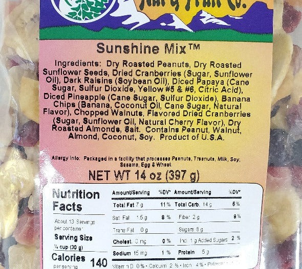 sunshine mix label pic