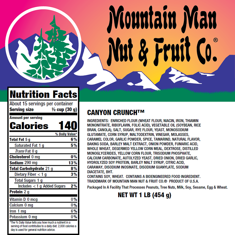 4140 Canyon Crunch 1lb Label