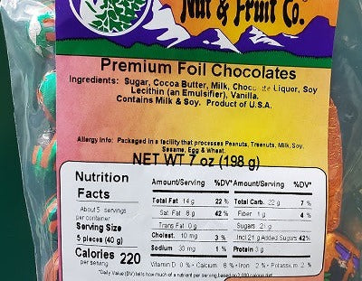 60149 premium foil  chocolate mix label pic