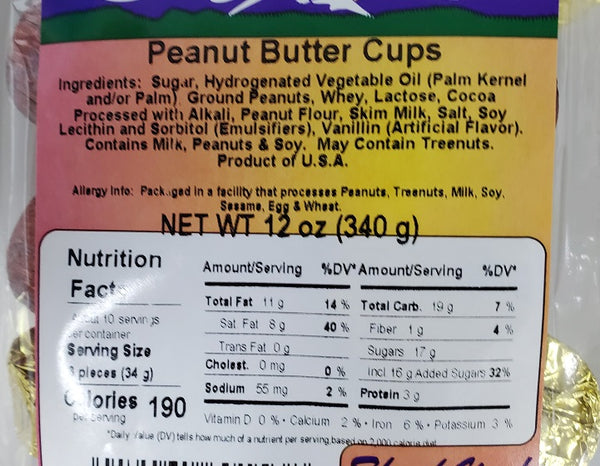 Peanut Butter Cups -Harvest colored wraps -12oz