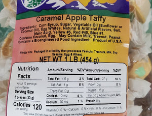 caramel apple taffy label