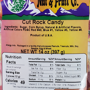 Cut Rock Candy (Unwrapped) 14oz Label