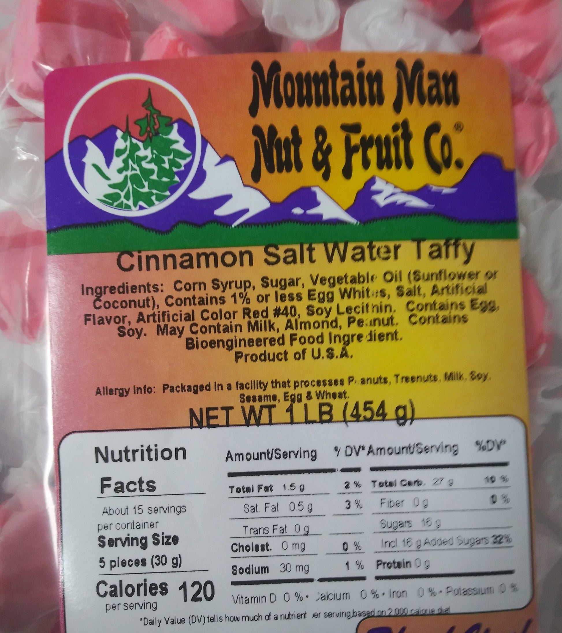 cinnamon salt water taffy label