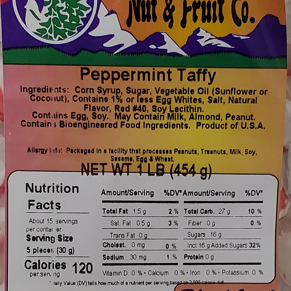 7182 Peppermint Taffy 1lb Label