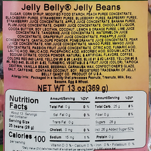 8000 Jelly Belly Jelly Beans 13oz Label