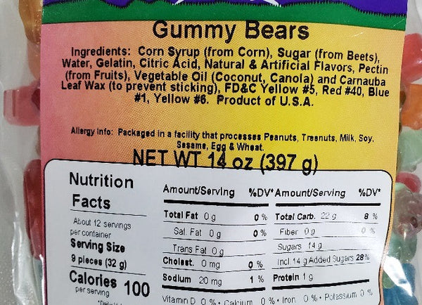 gummy bear label pic