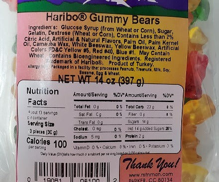 Haribo Gummy Bears 14oz