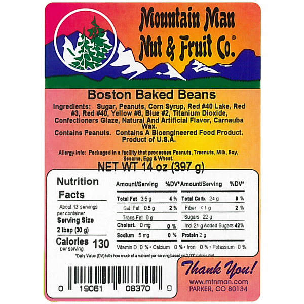 Boston Baked Beans 14oz Label