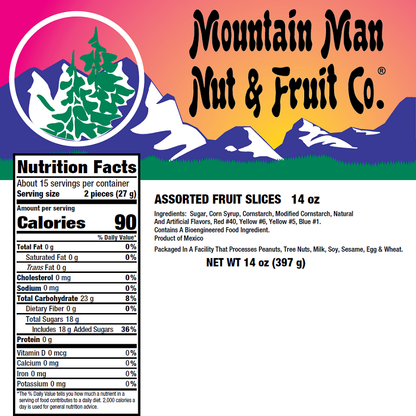 8416 Assorted Fruit Slices 14oz Label