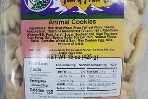 animal cookies label