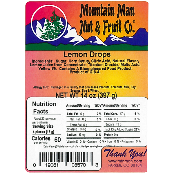 8570 Lemon Drops 14oz Label
