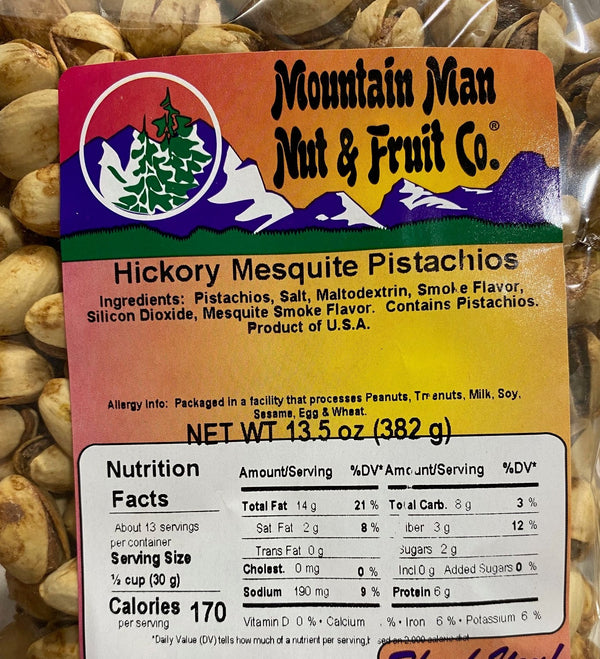 hickory mesquite pistachios label