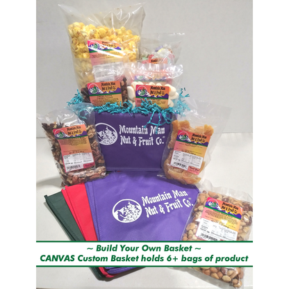 Build Your Own Purple Canvas Custom Basket holds 6+ bags of product