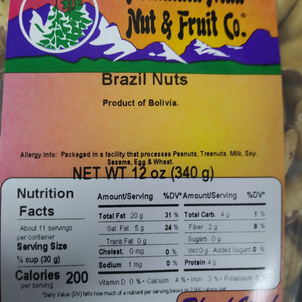 brazil nuts label