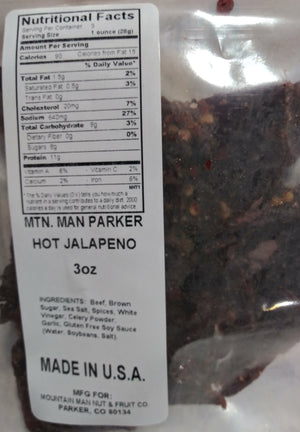 hot jalapeno beef jerky label
