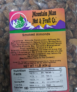 smoked almonds label