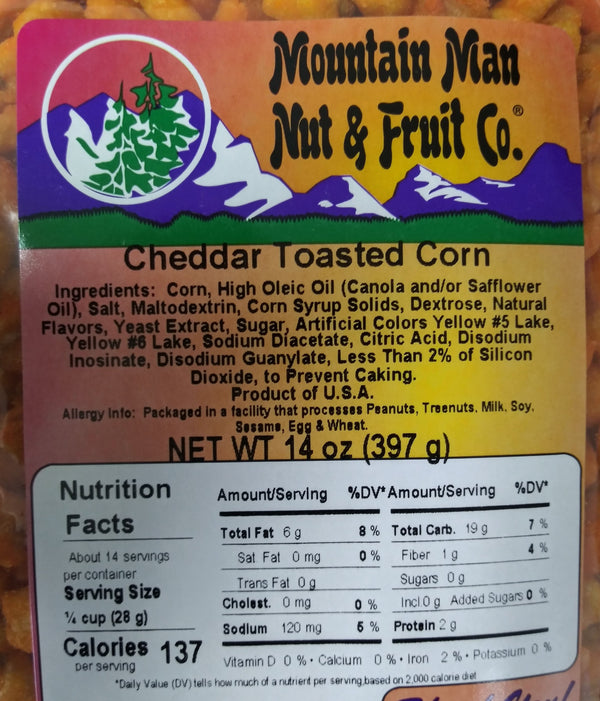 cheddar toasted corn label