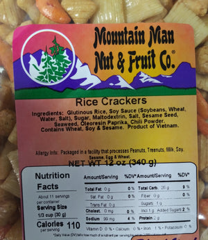 rice crackers label