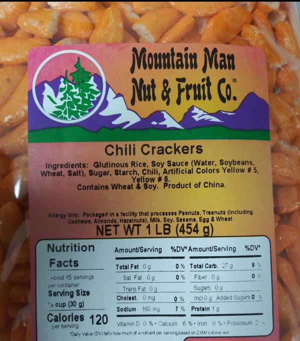 chili crackers label