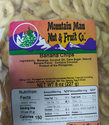 banana chips label