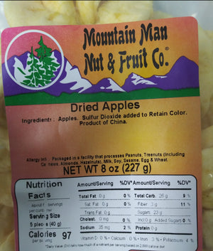 dried apples label