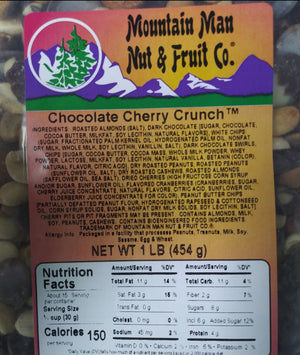 chocolate cherry crunch label