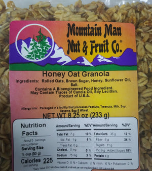 honey oat granola label