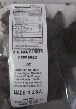 black pepper beef jerky label