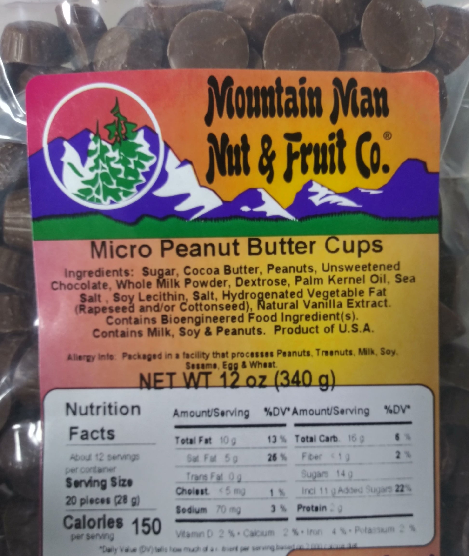 Micro Peanut Butter Cups Label