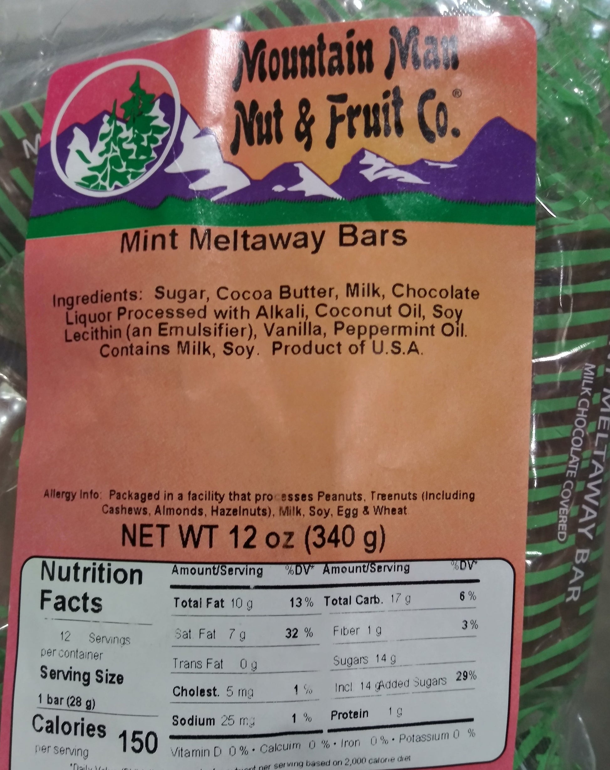 Mint Melt Away Bar Label