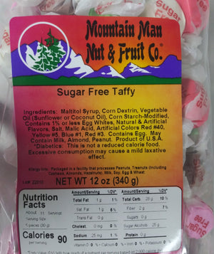 Sugar Free Salt Water Taffy Label