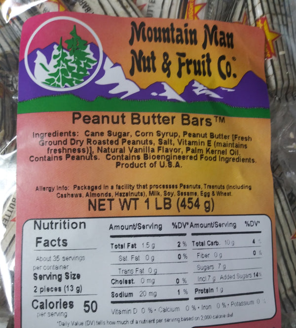 Peanut Butter Bars™ label