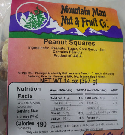 Peanut Squares Label
