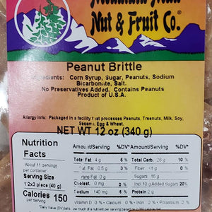 Peanut Brittle 12oz Label