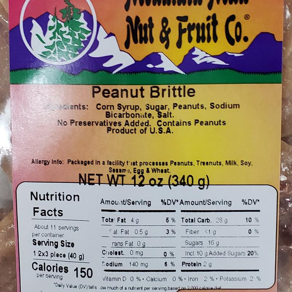 peanut brittle label